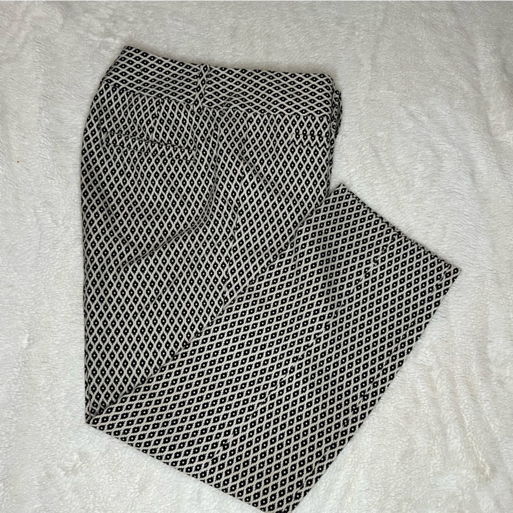 Ann Taylor Petite Women Devin Jacquard Cropped Leg Size 00P